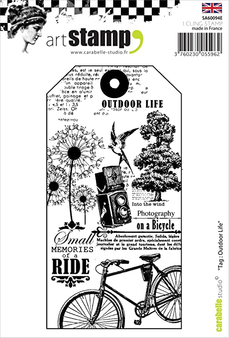 Carabelle Studio Cling Stamp - Outdoor Life Tag - A6 *