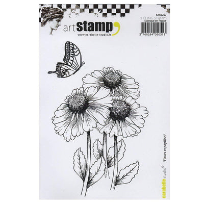 Carabelle Studio - "Cling Stamp A6 - "Flowers and Butterflies"  *