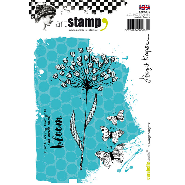 Carabelle Studio - "Cling Stamp A6 - Loving Thoughts" by Birgit Koopsen *