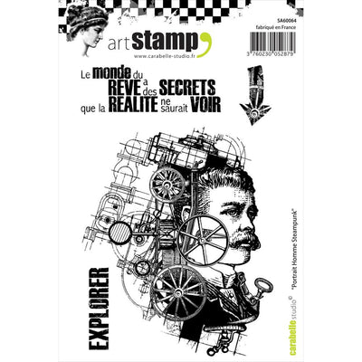 Carabelle Studio Cling Stamp A6 - "Steampunk Man Portrait" *