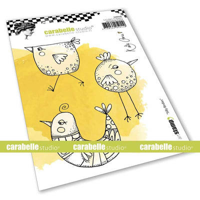 Carabelle Studio - "Cling Stamp A6 : "Silly Birdies" by Kate Crane * - NEW