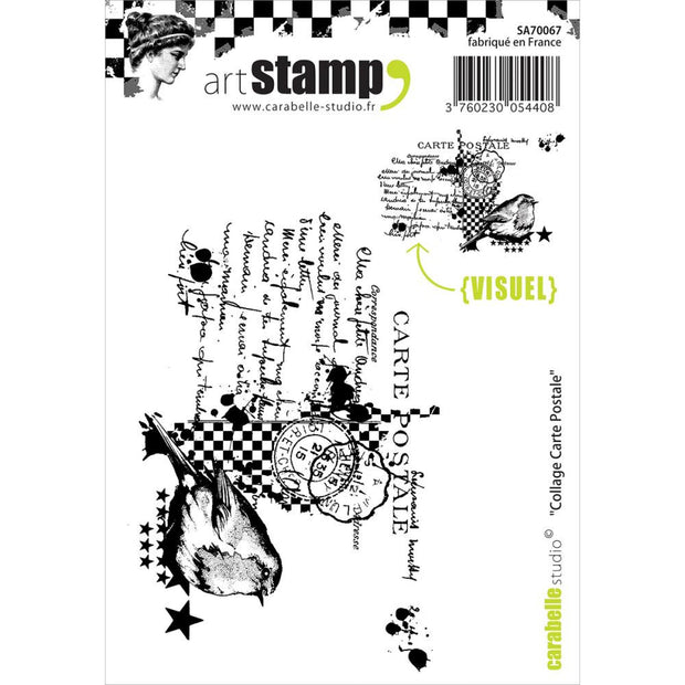 Carabelle Studio Cling Stamp A7 - "Post Card Collage"