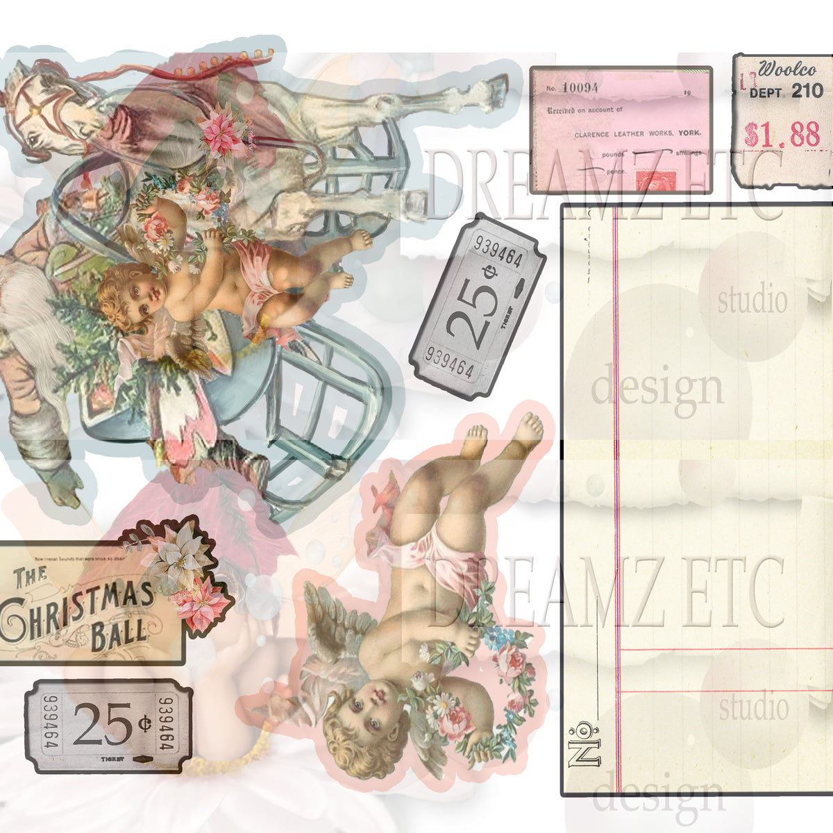 Christmas Remnants - Digital Journal Kit - Bundle Pack