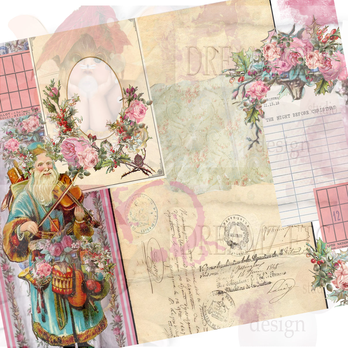 Christmas Remnants - Digital Journal Kit - Bundle Pack