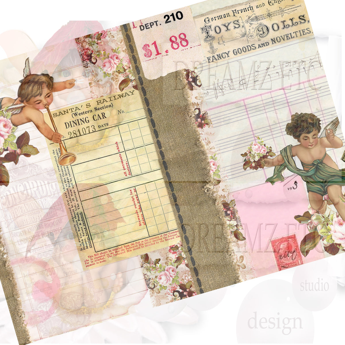 Christmas Remnants - Digital Journal Kit - Bundle Pack