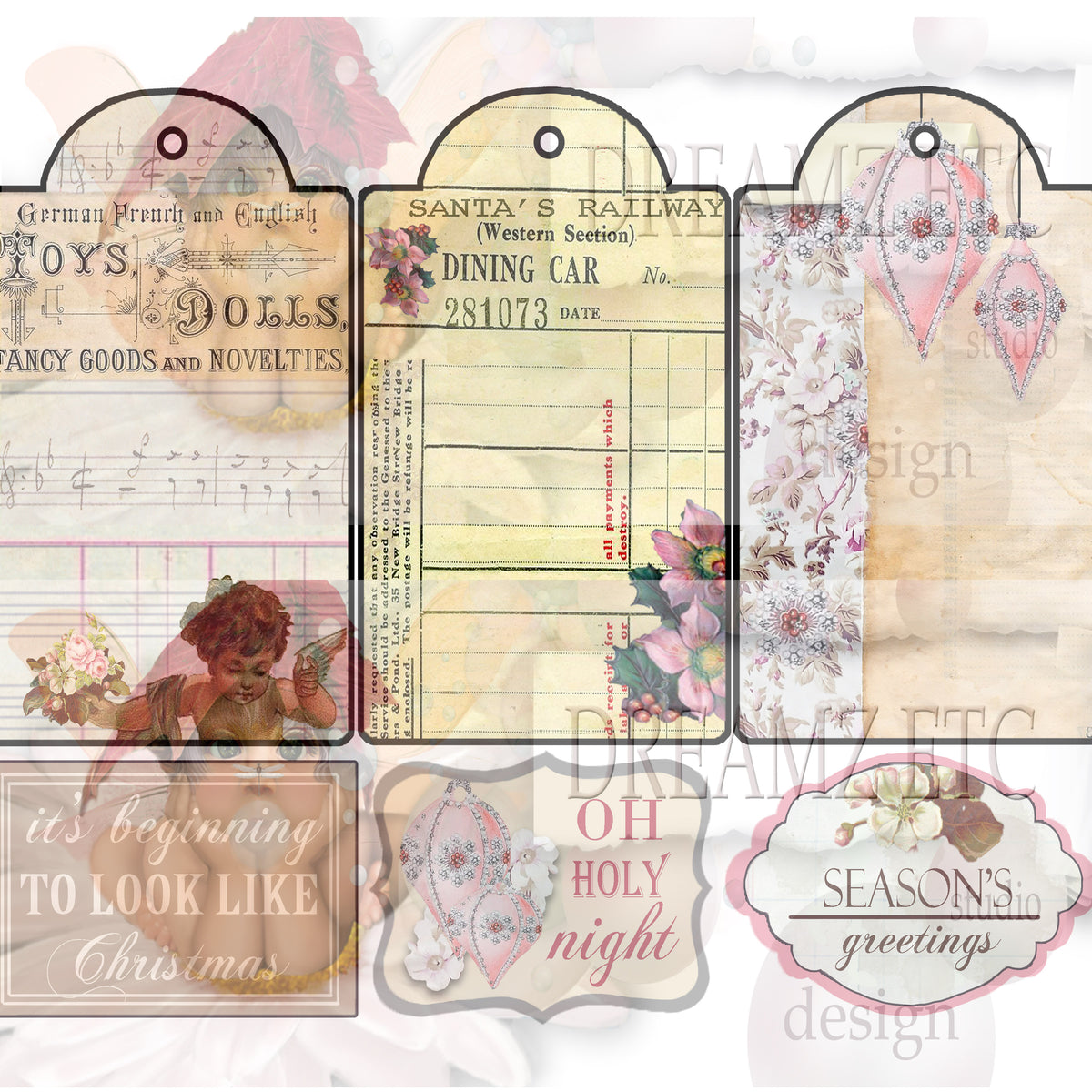 Christmas Remnants - Digital Journal Kit - Bundle Pack