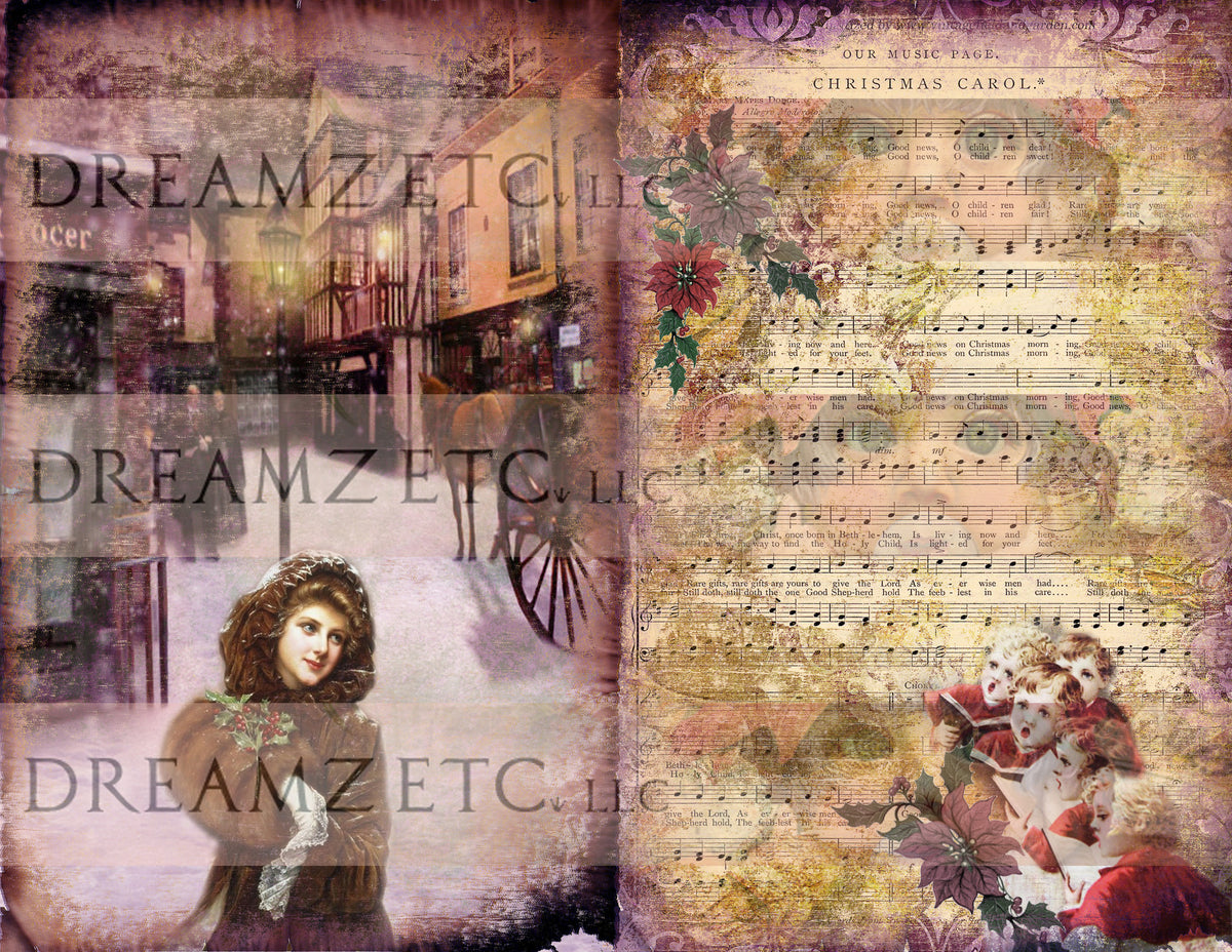 Christmas Carol Digital Collection - Paper Pack 1