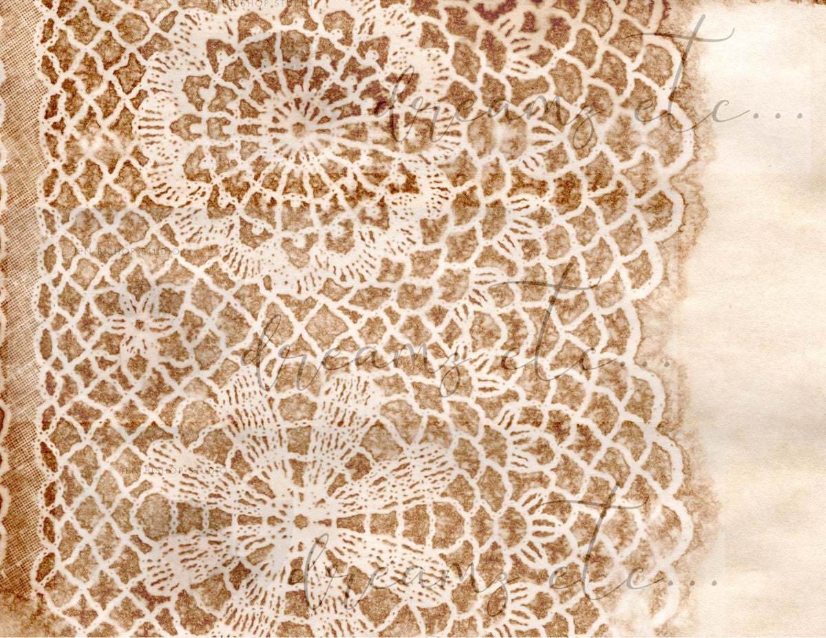 Vintage Stained Papers & Receipts (Bundle) - Digital