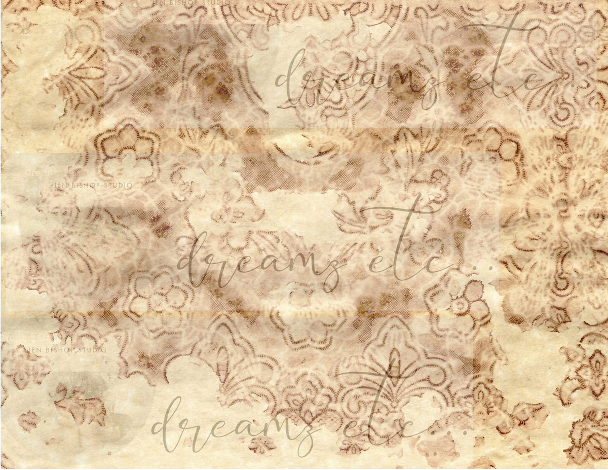 Vintage Stained Papers & Receipts (Bundle) - Digital