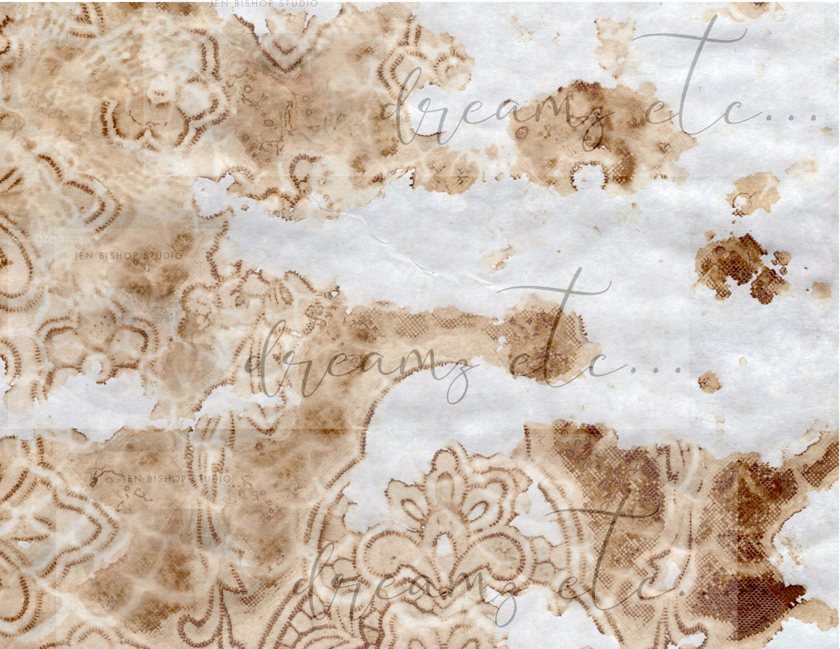 Vintage Stained Papers & Receipts (Bundle) - Digital