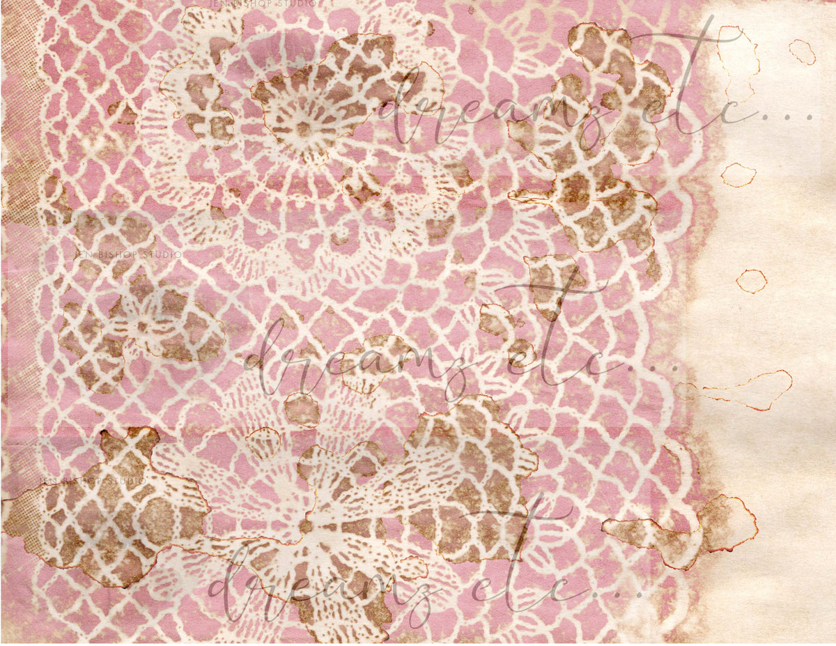 Vintage Stained Papers & Receipts (Bundle) - Digital