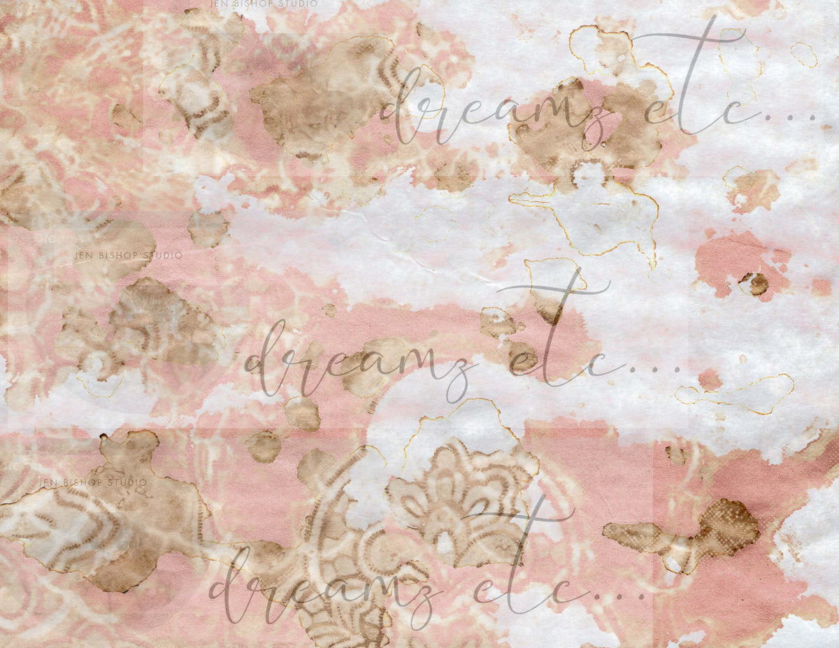 Vintage Stained Papers & Receipts (Bundle) - Digital