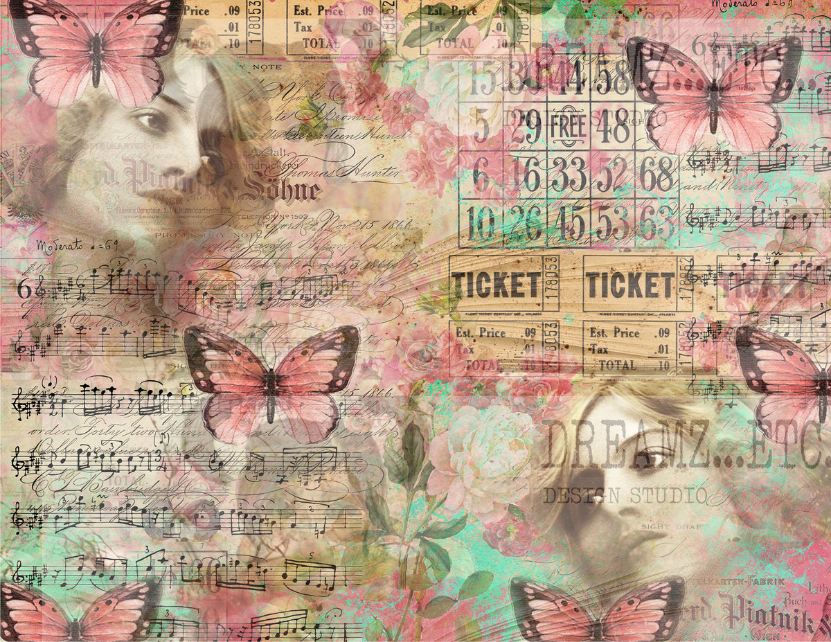 Collaged Rose - Digital Journal Kit - Bundle Pack