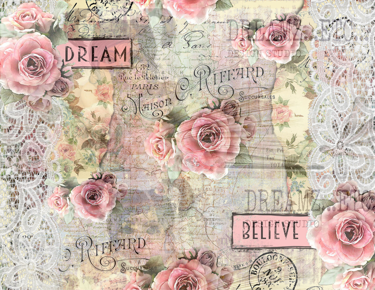 Collaged Rose - Digital Journal Kit - Bundle Pack
