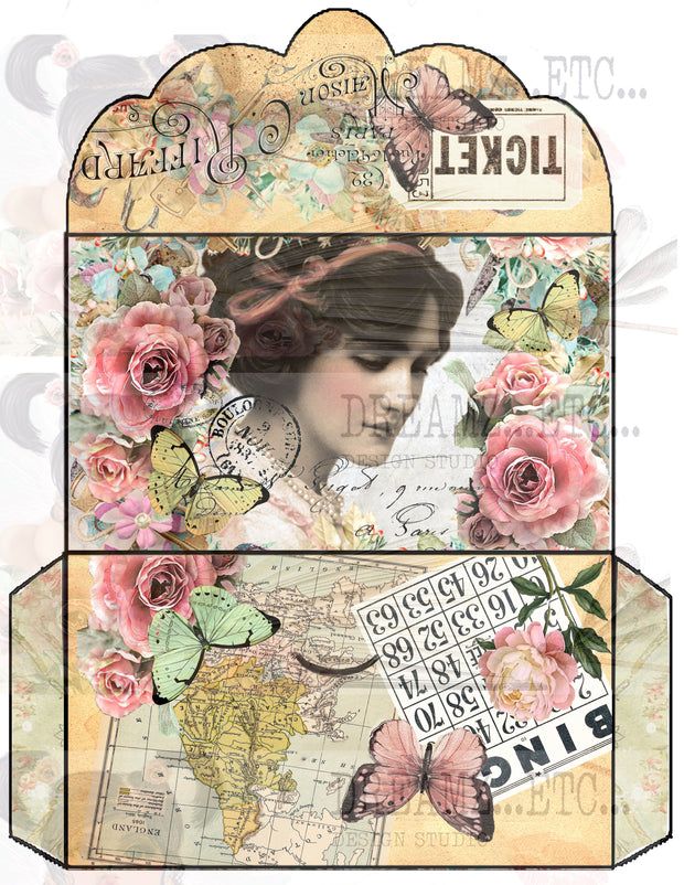 Collaged Rose - Digital Journal Kit - Bundle Pack
