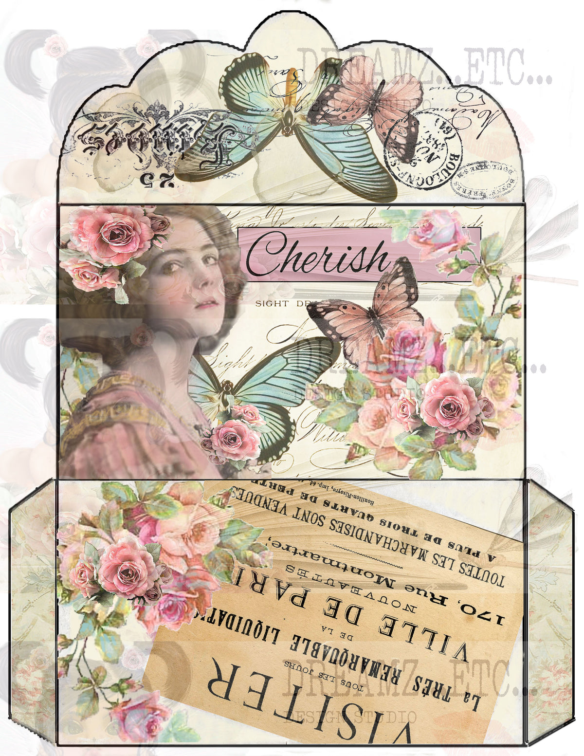 Collaged Rose - Digital Journal Kit - Bundle Pack