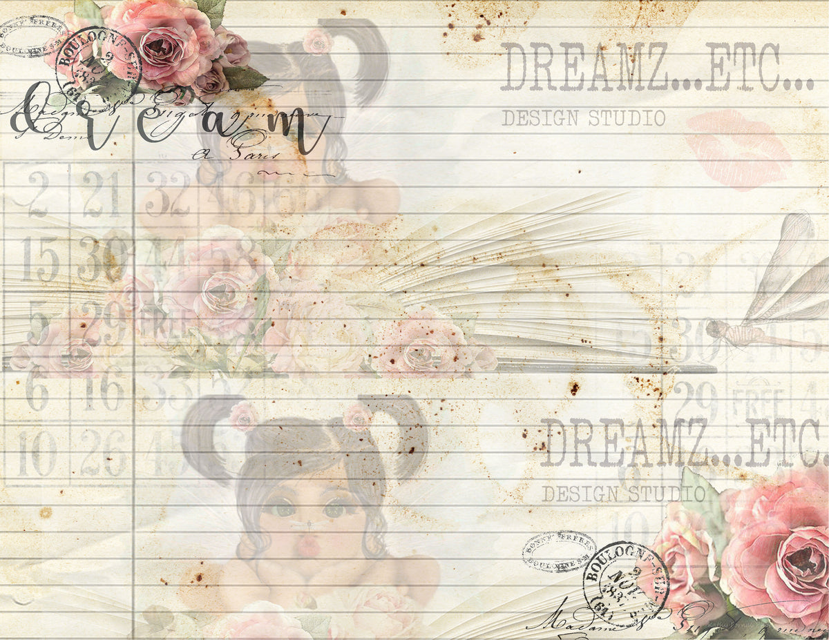 Collaged Rose - Digital Journal Kit - Bundle Pack