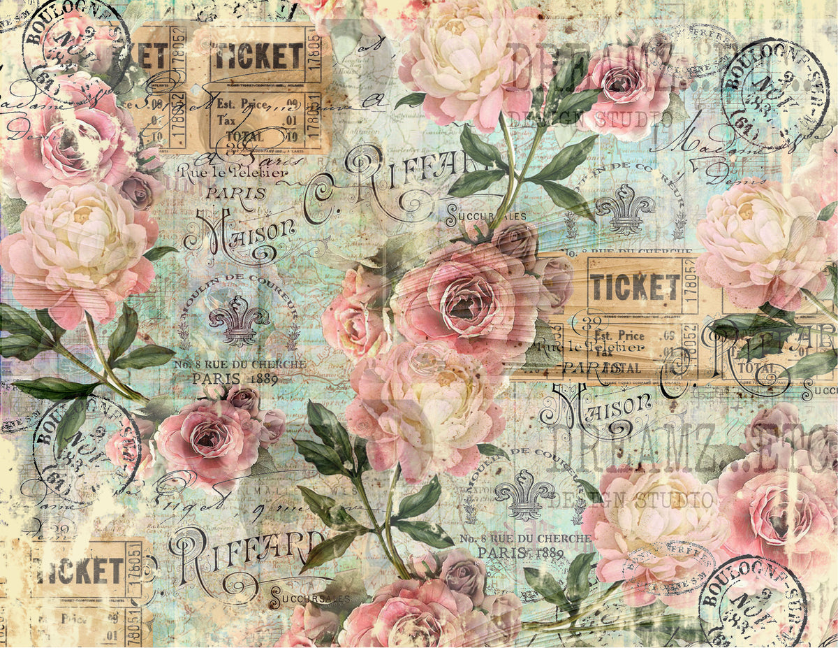 Collaged Rose - Digital Journal Kit - Bundle Pack