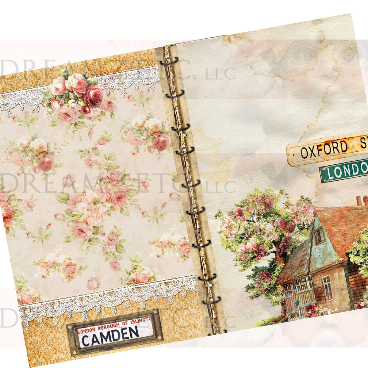 Cottage Rose Digital Paper Collection - 10 Papers/Designs