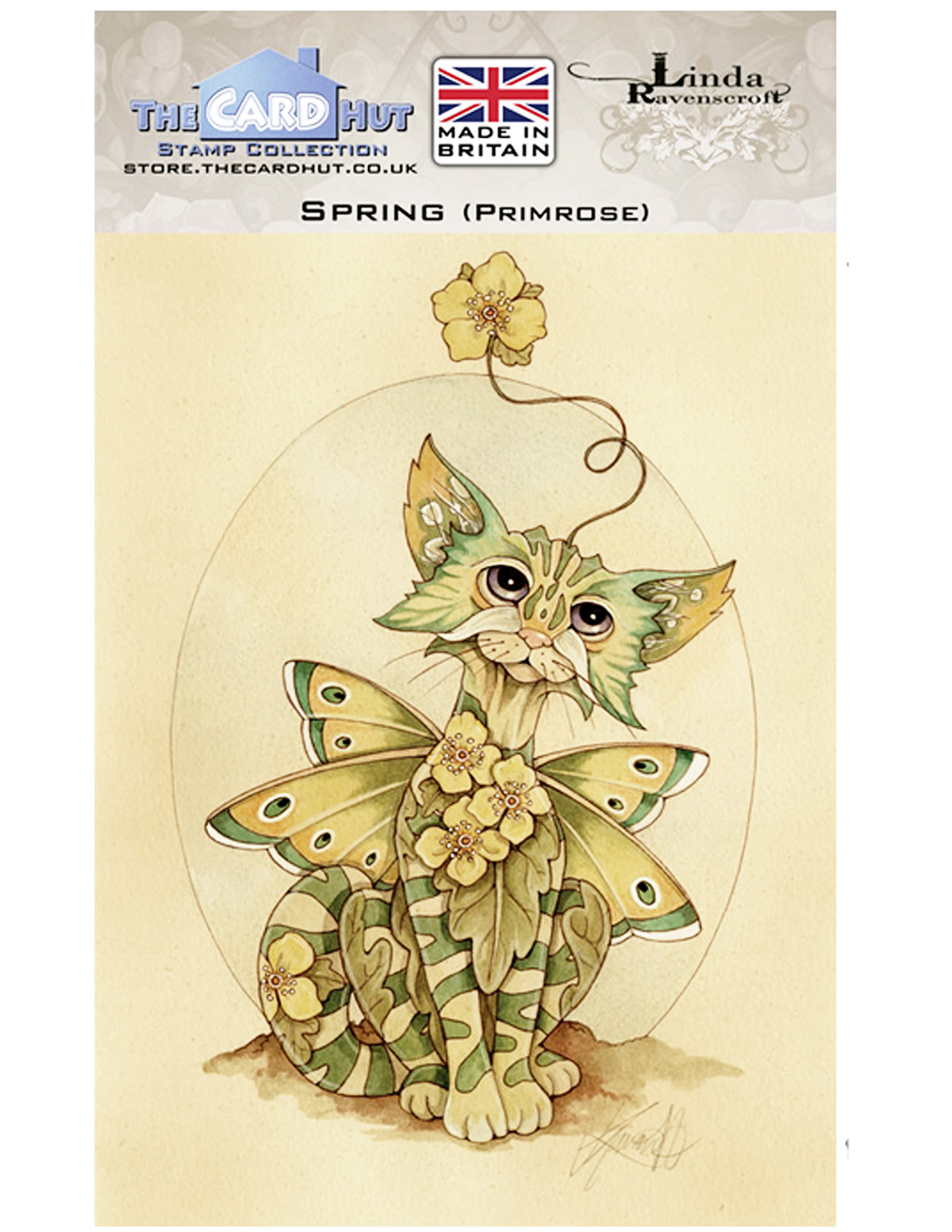 Crazy Cats -Spring - Primrose - Linda Ravenscroft - Card Hut