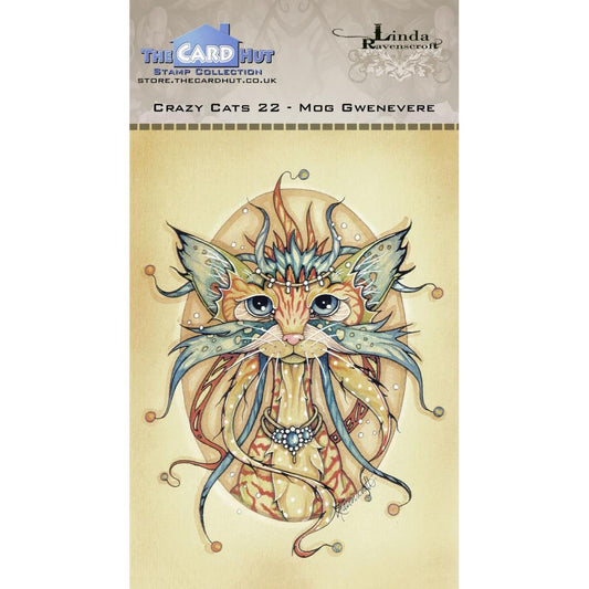 Crazy Cats - Mog Gwenevere- The Card Hut Clear Stamps 6"X4" By Linda Ravenscroft