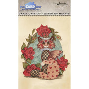 Crazy Cats - The Queen of Hearts - The Card Hut Clear Stamps 6"X4" By Linda Ravenscroft