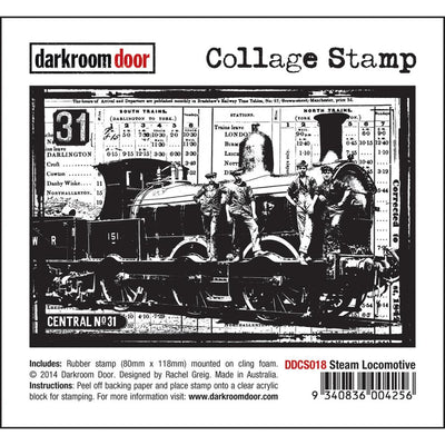 Darkroom Door Cling Stamps - NEW! - Steam Locomotive