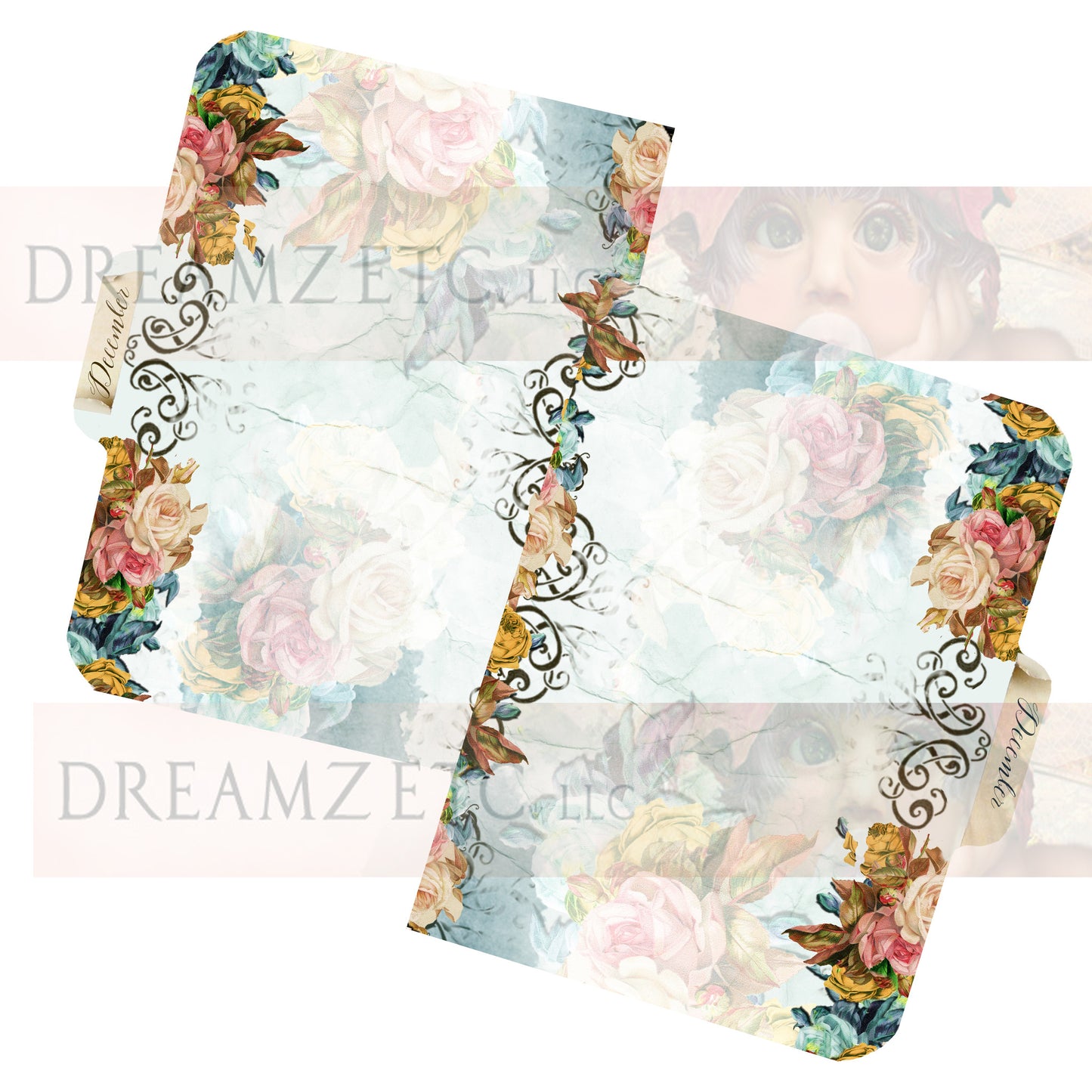 Floral Dreamz Planner/Journal - Tabbed Dividers - Printable