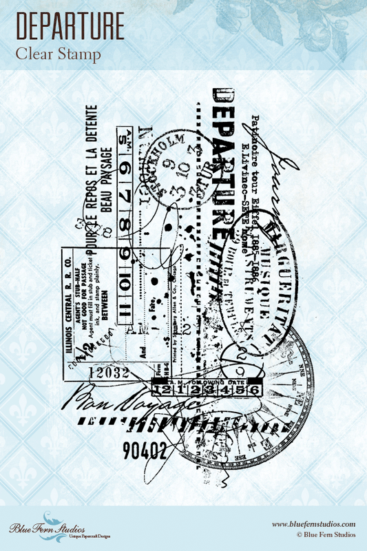 Blue Fern Stamp - Departure - Stamp Set