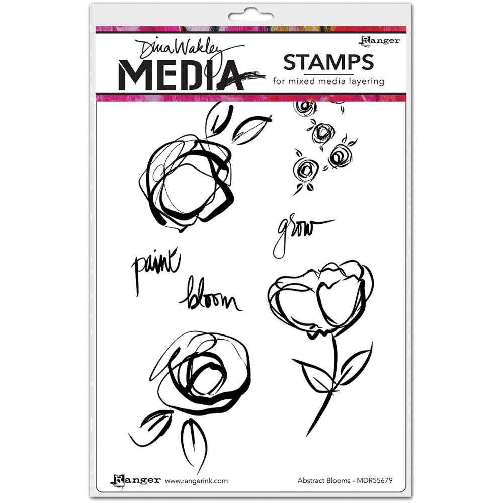 Dina Wakley - Abstract Blooms Stamp Set