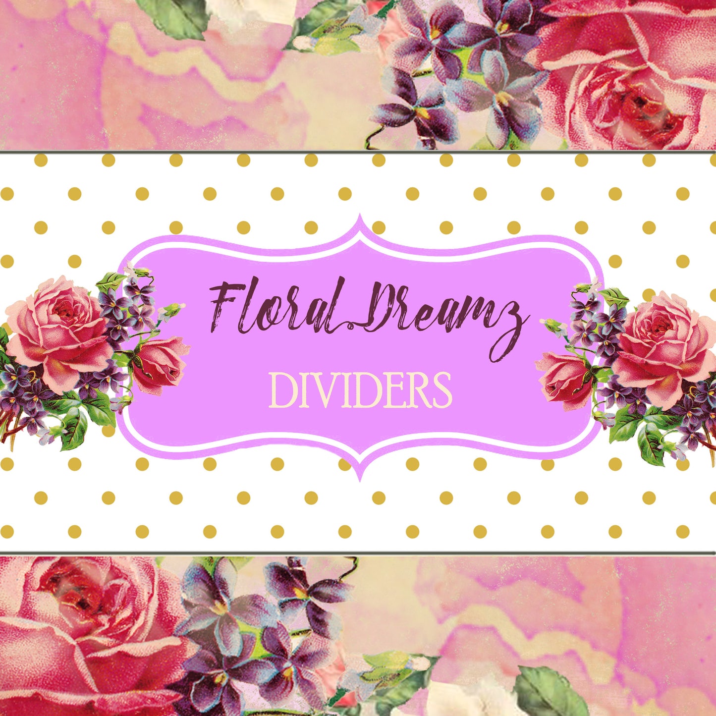 Floral Dreamz Planner/Journal - Tabbed Dividers - Printable