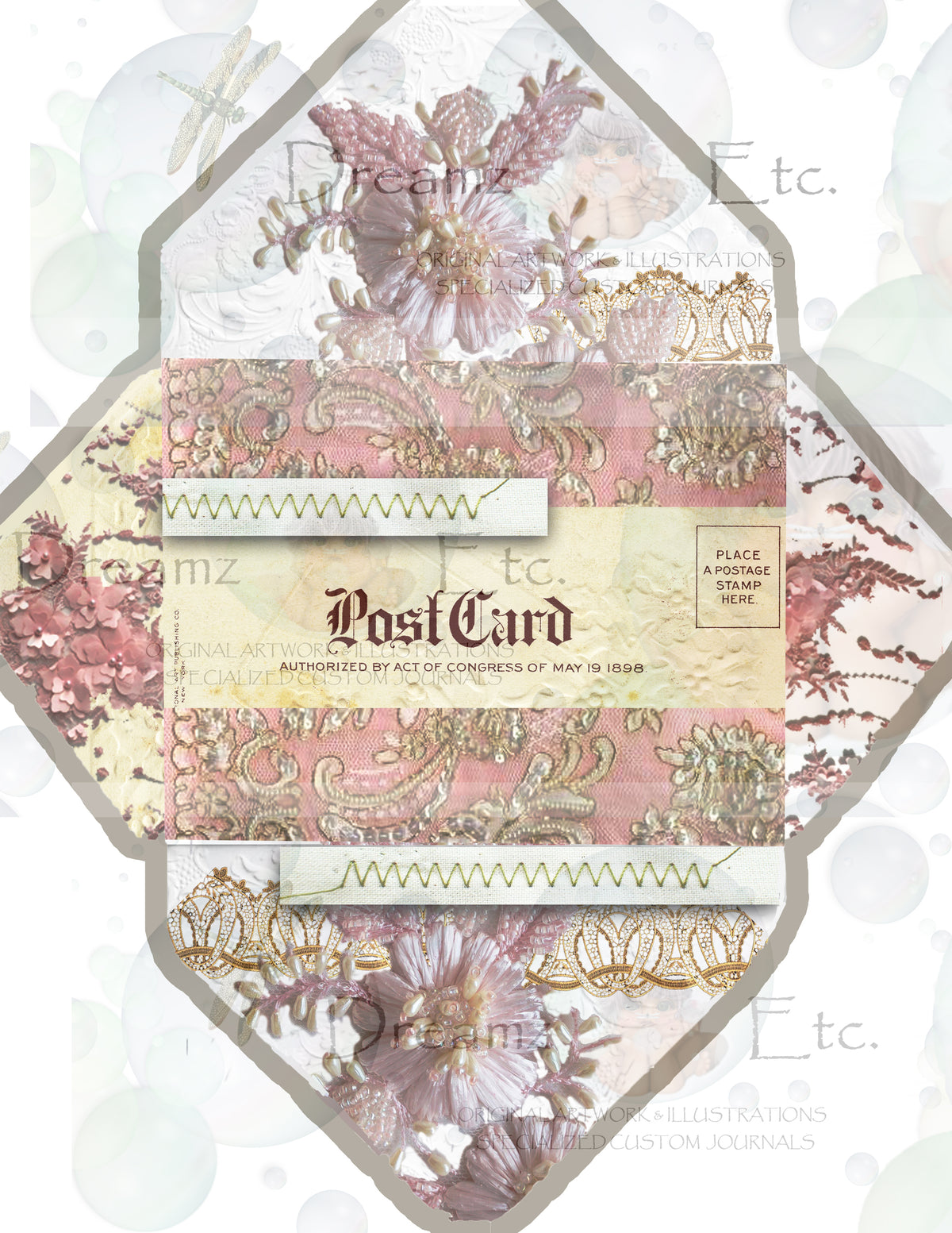Embroidered Lace - Digital Journal Kit - Bundle Pack