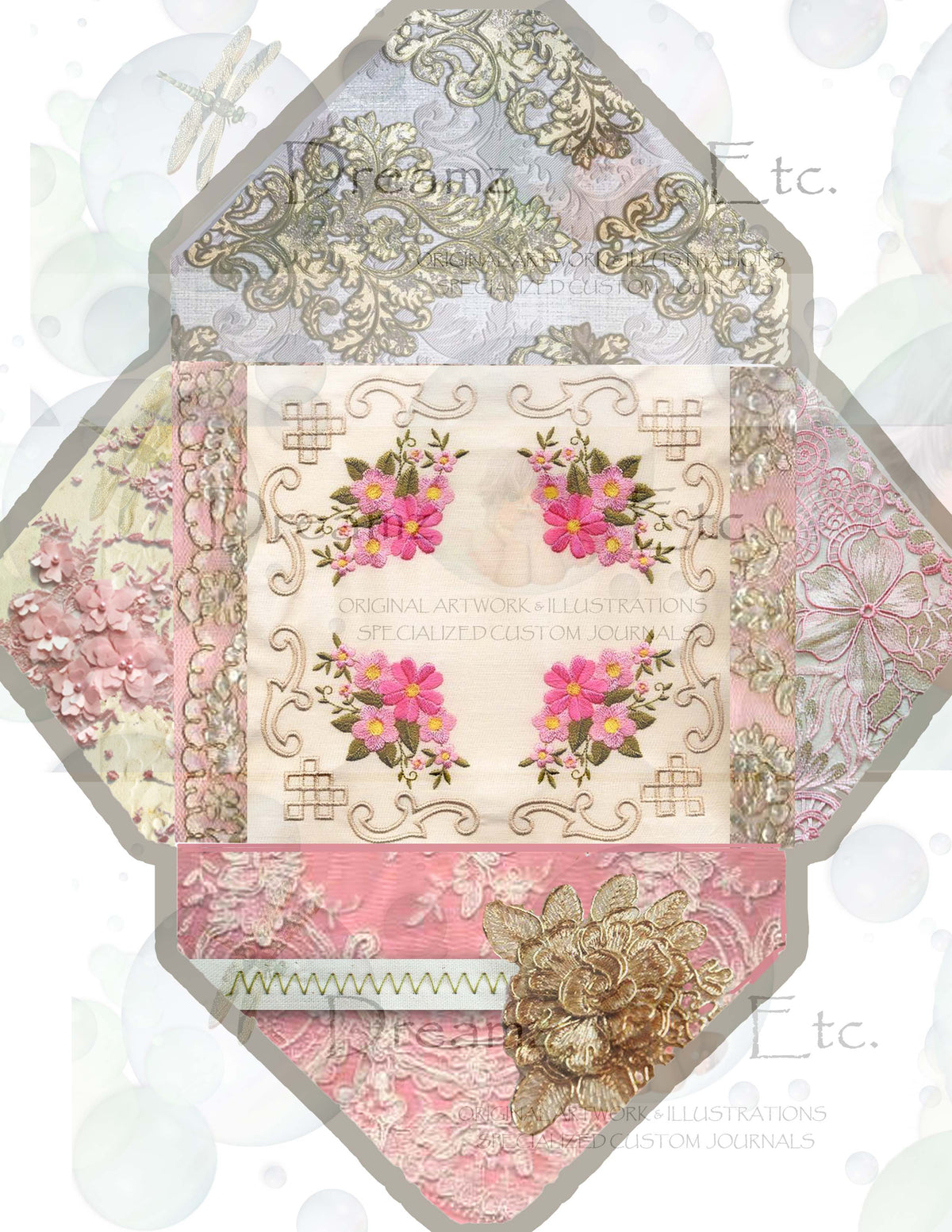 Embroidered Lace - Digital Journal Kit - Bundle Pack