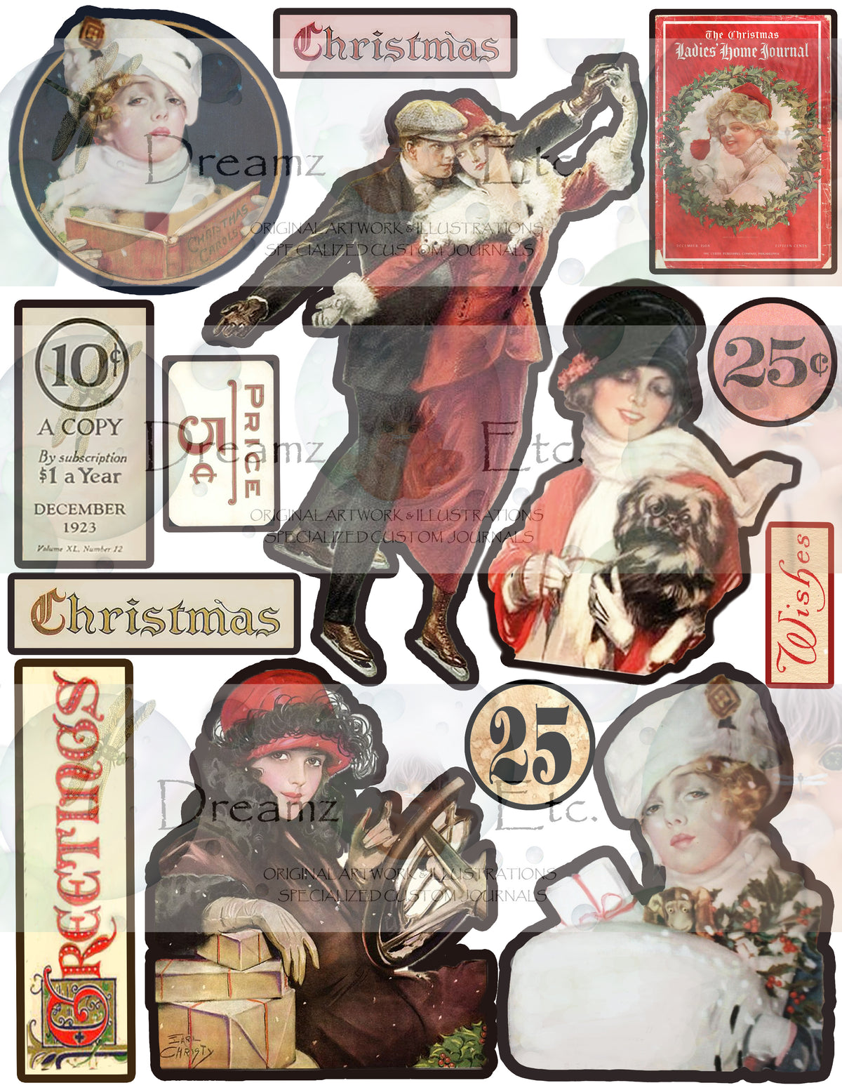 Eclectic Christmas - Digital Journal Kit - EZ CUTZ - MAIN