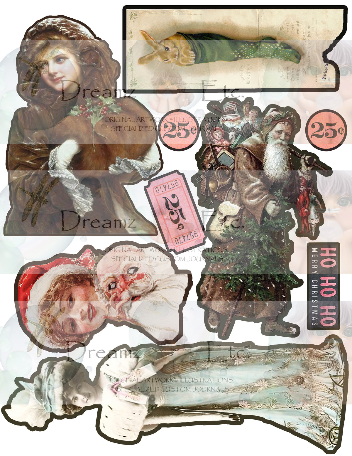 Eclectic Christmas - Digital Journal Kit - Bundle Pack