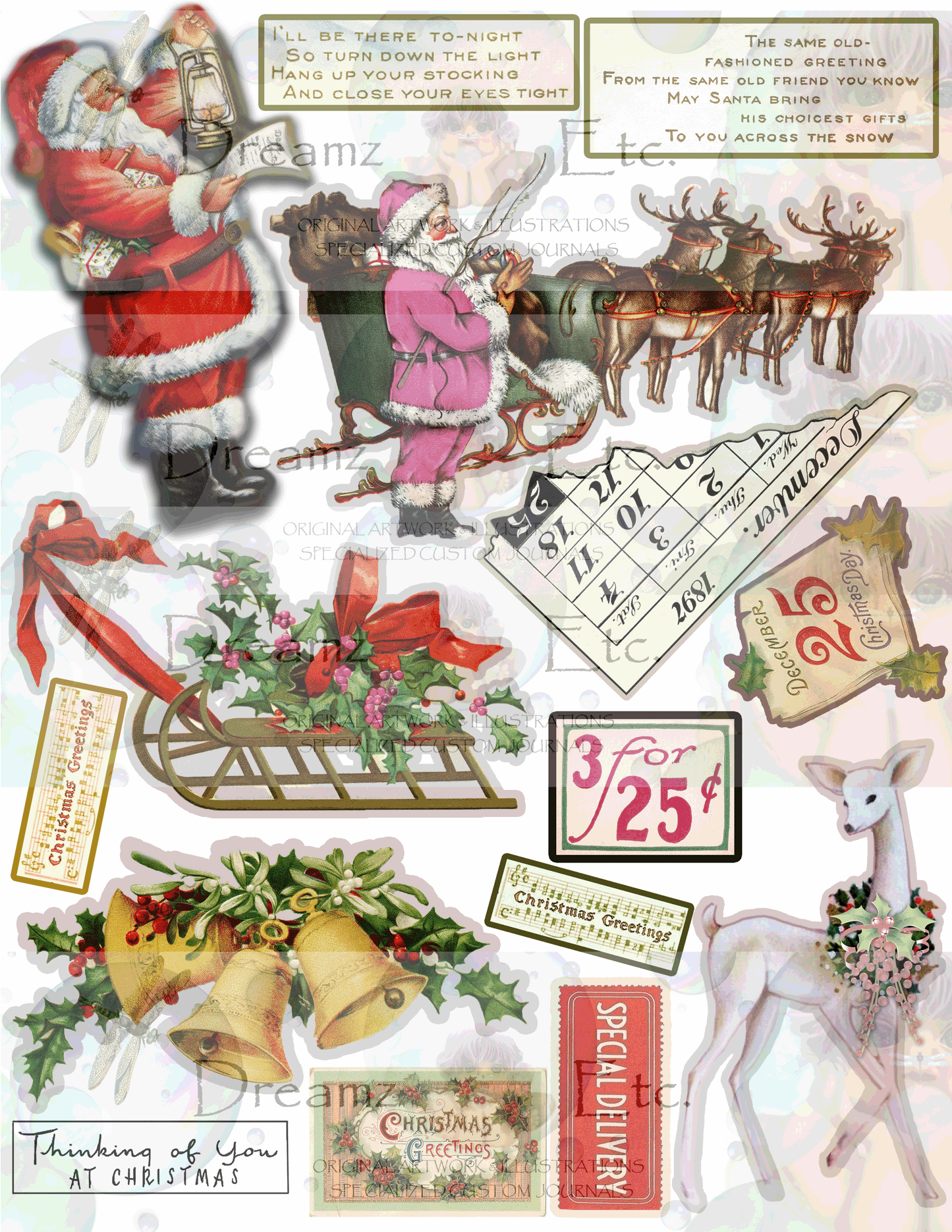 Eclectic Christmas - Digital Journal Kit - Bundle Pack