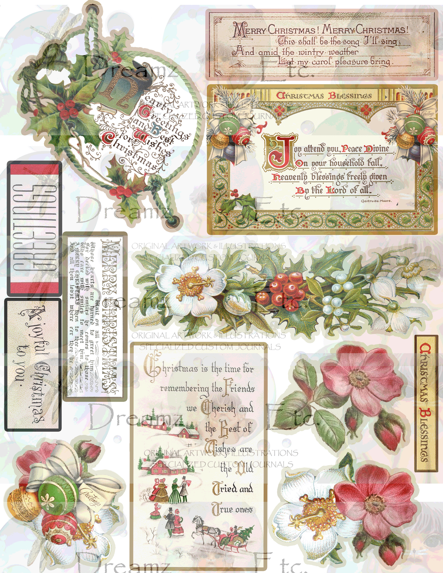 Eclectic Christmas - Digital Journal Kit - Bundle Pack