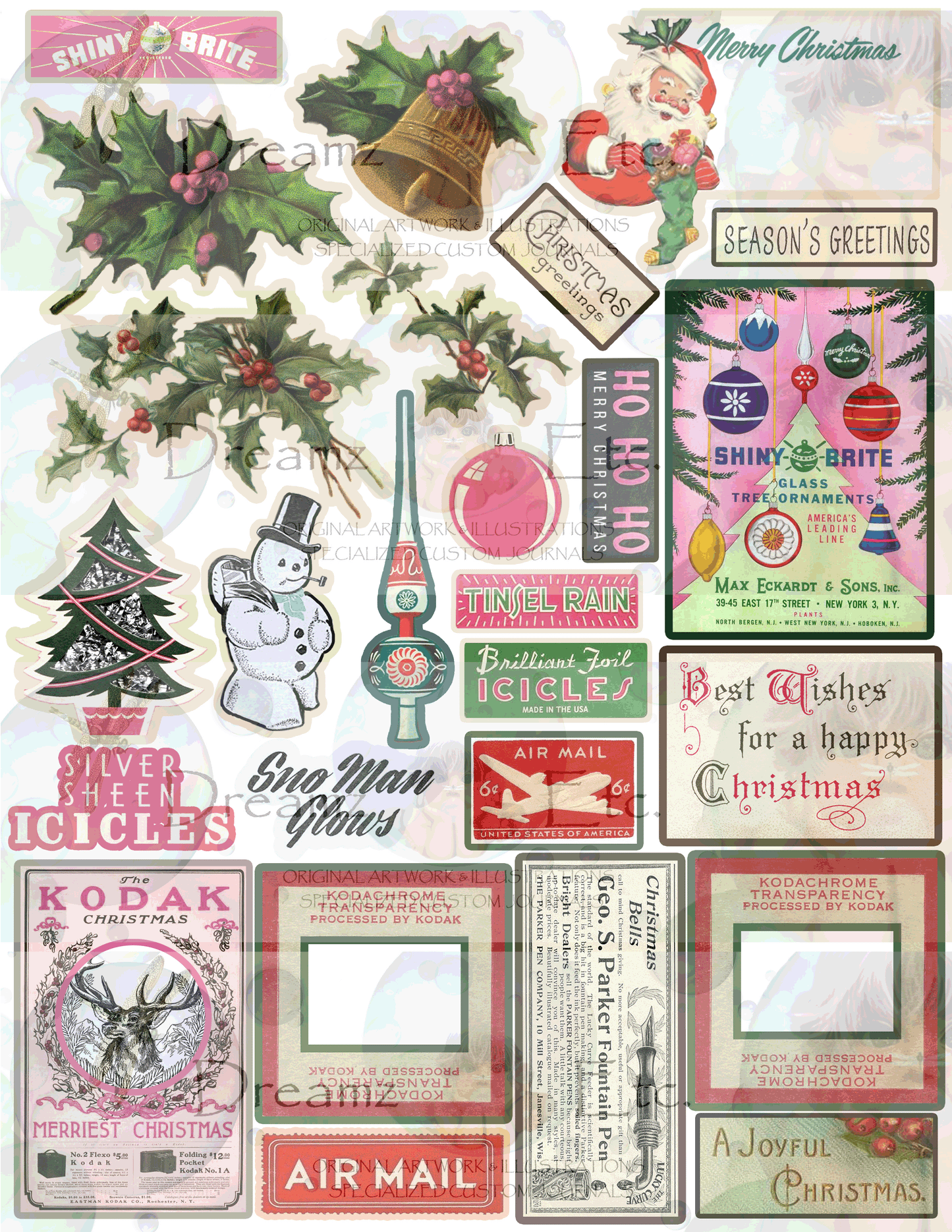 Eclectic Christmas - Digital Journal Kit - Bundle Pack