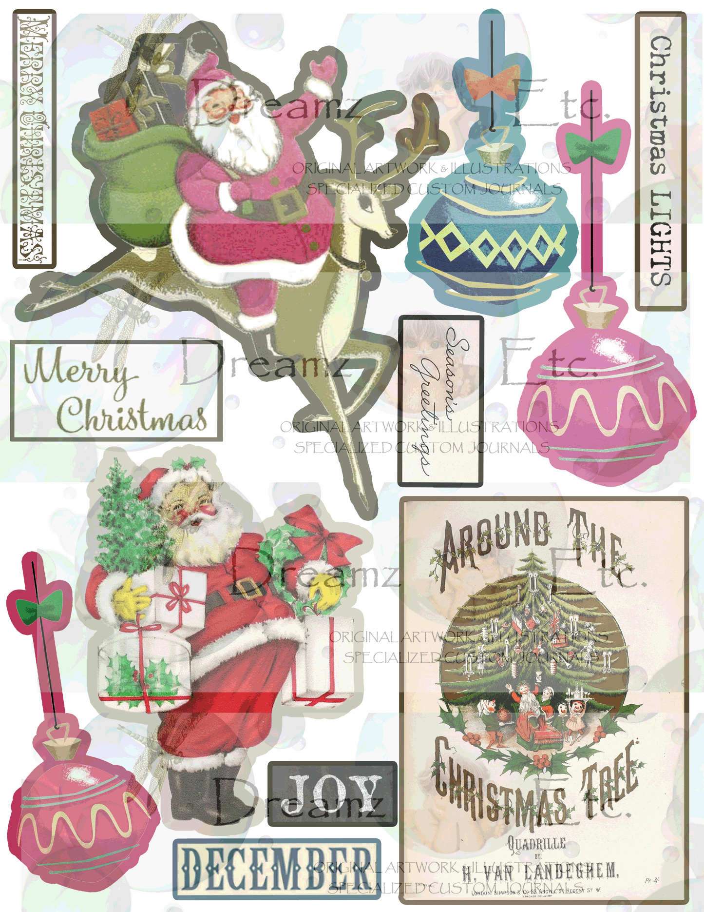 Eclectic Christmas - Digital Journal Kit - EZ CUTZ - MAIN