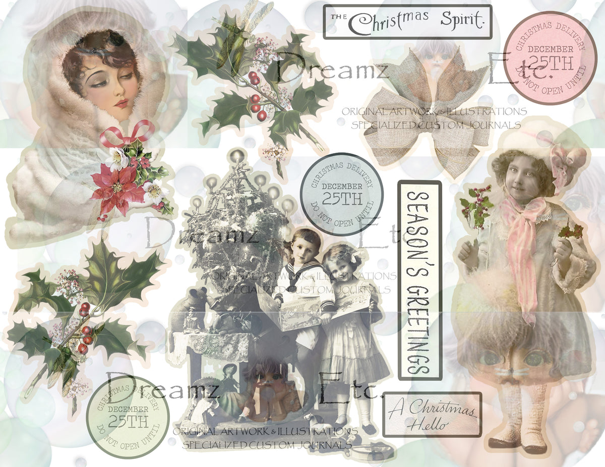 Eclectic Christmas - Digital Journal Kit - EZ CUTZ - LARGE