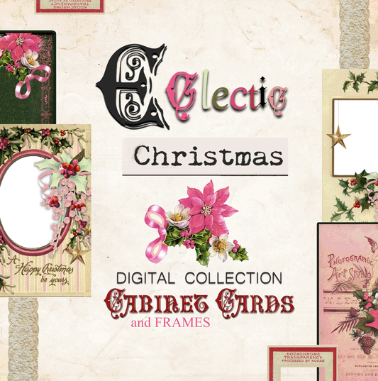 Eclectic Christmas - Digital Journal Kit - CABINET CARDS & FRAMES