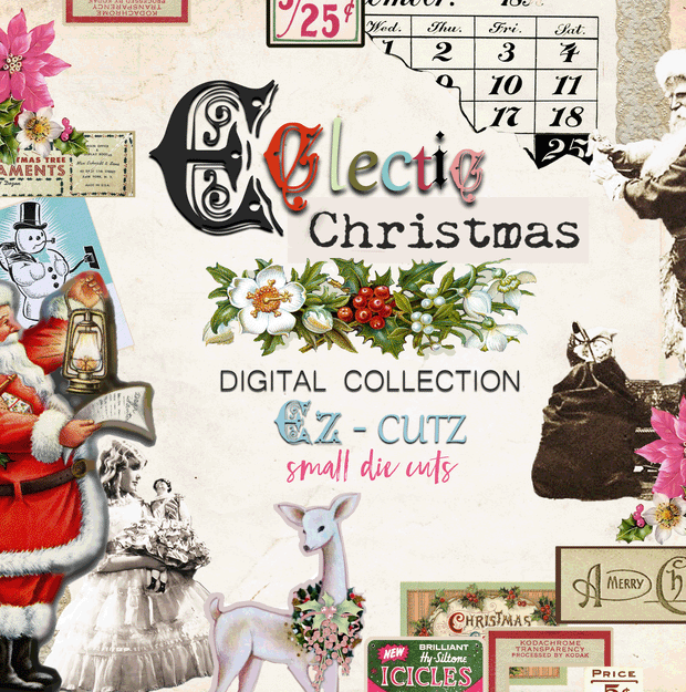 Eclectic Christmas - Digital Journal Kit - EZ CUTZ - SMALL