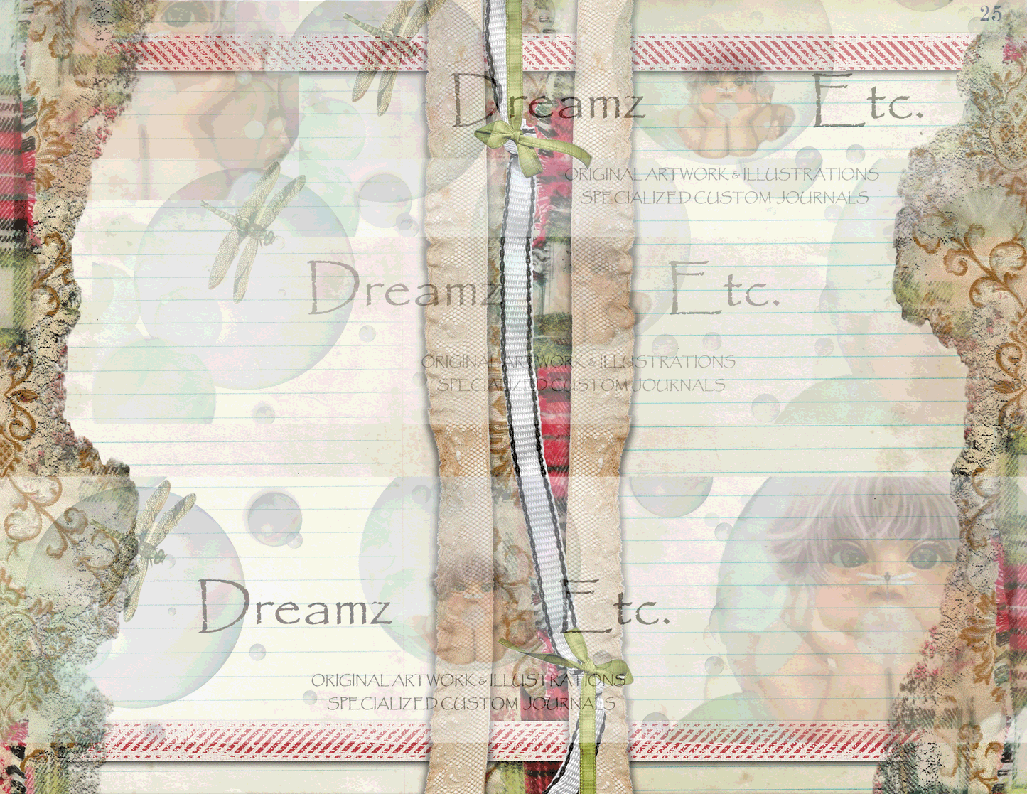 Eclectic Christmas - Digital Journal Kit - Lined Papers