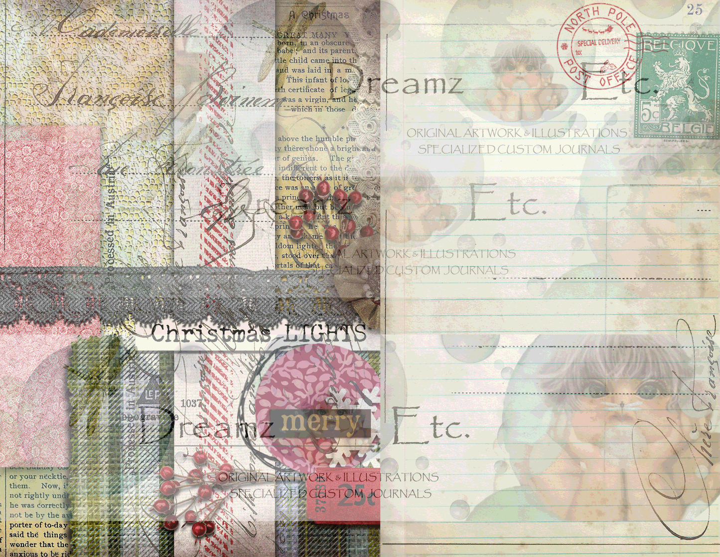 Eclectic Christmas - Digital Journal Kit - Bundle Pack
