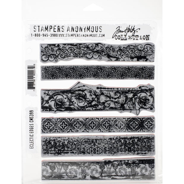 Tim Holtz - Stampers Anonymous - ECLECTIC EDGES- STAMP SET