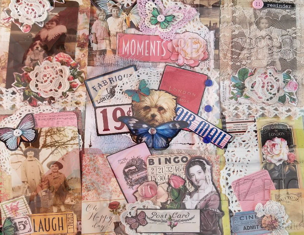 Embellished Collage - Digital Journal Kit - Bundle Pack