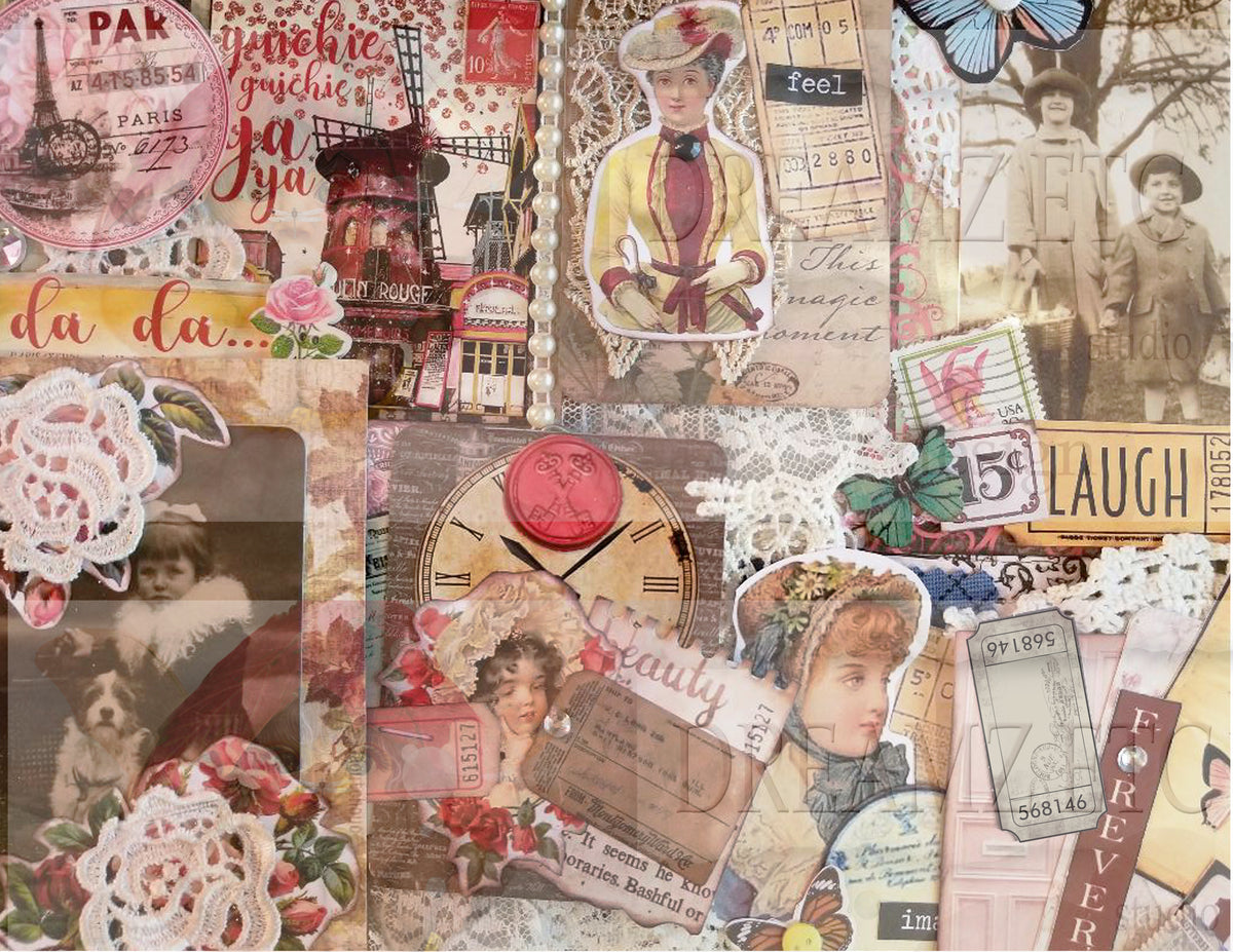 Embellished Collage - Digital Journal Kit - Bundle Pack