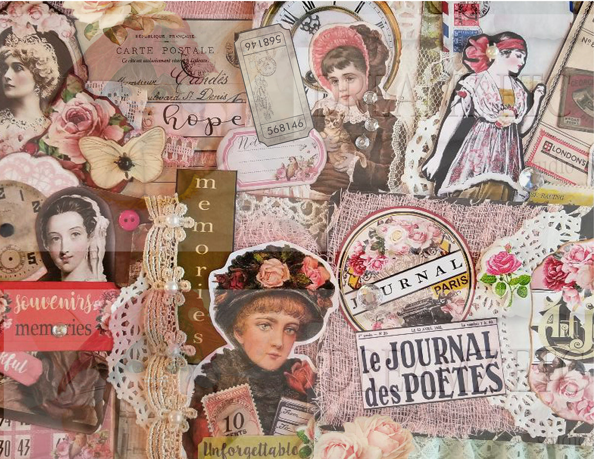 Embellished Collage - Digital Journal Kit - Bundle Pack