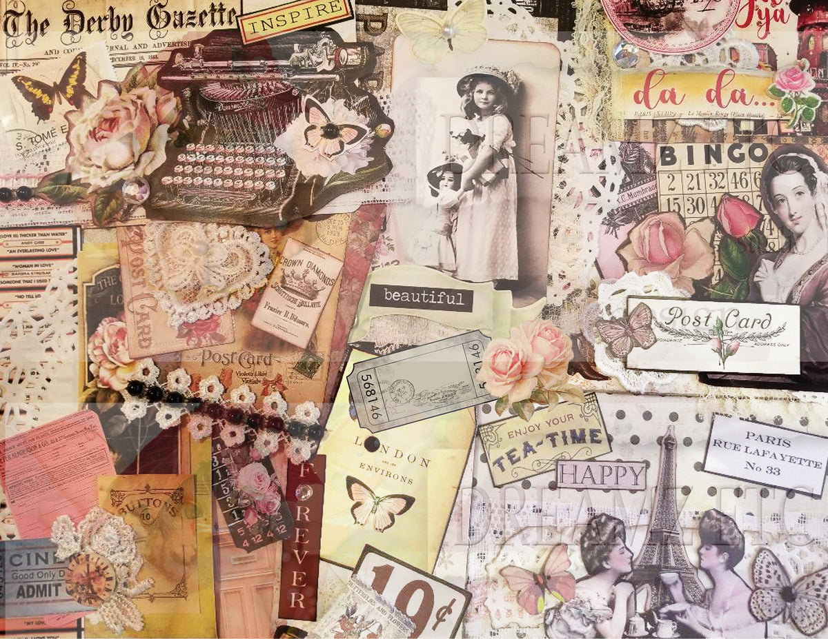 Embellished Collage - Digital Journal Kit - Bundle Pack