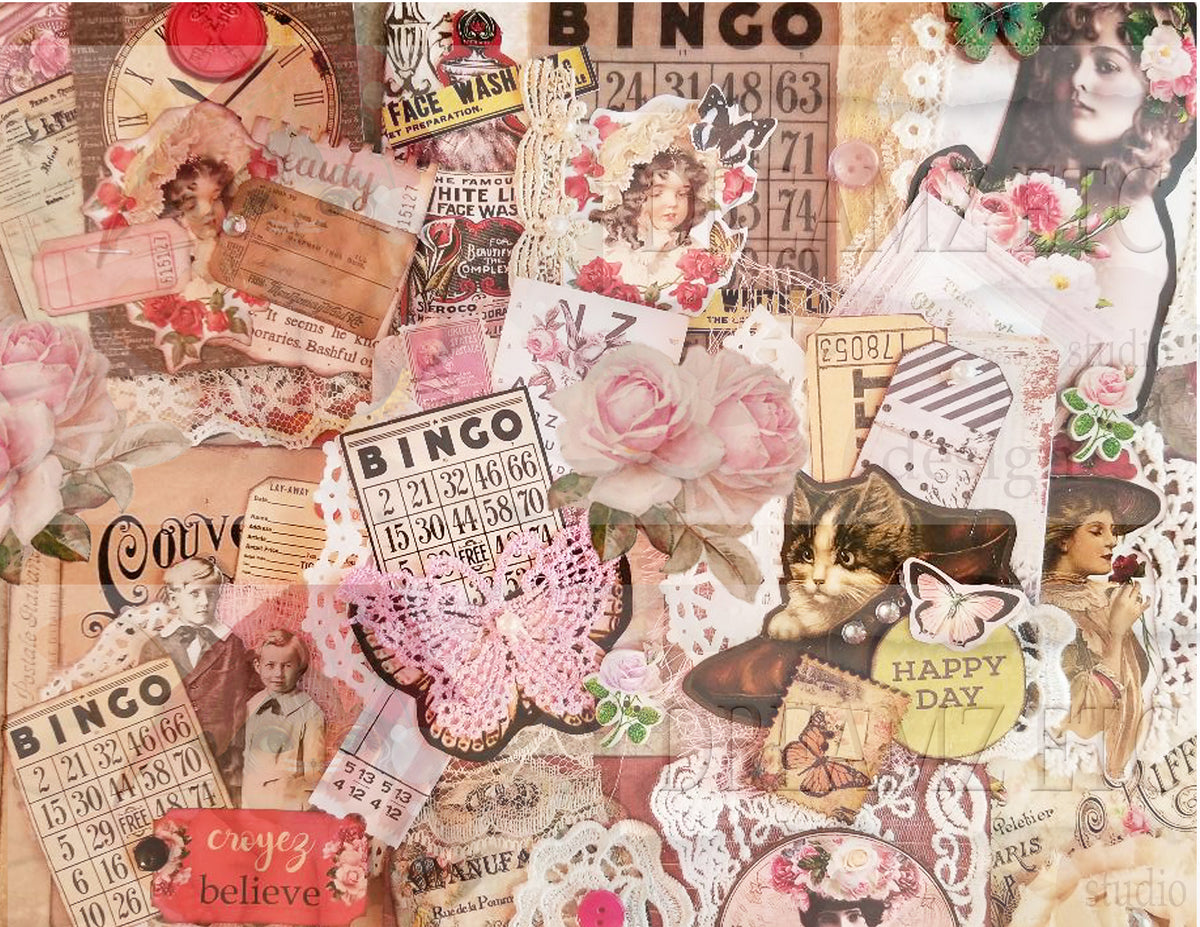 Embellished Collage - Digital Journal Kit - Bundle Pack